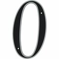 Hillman 6 in. Reflective Black Plastic Nail-On Number 0 1 pc, 3PK 844810